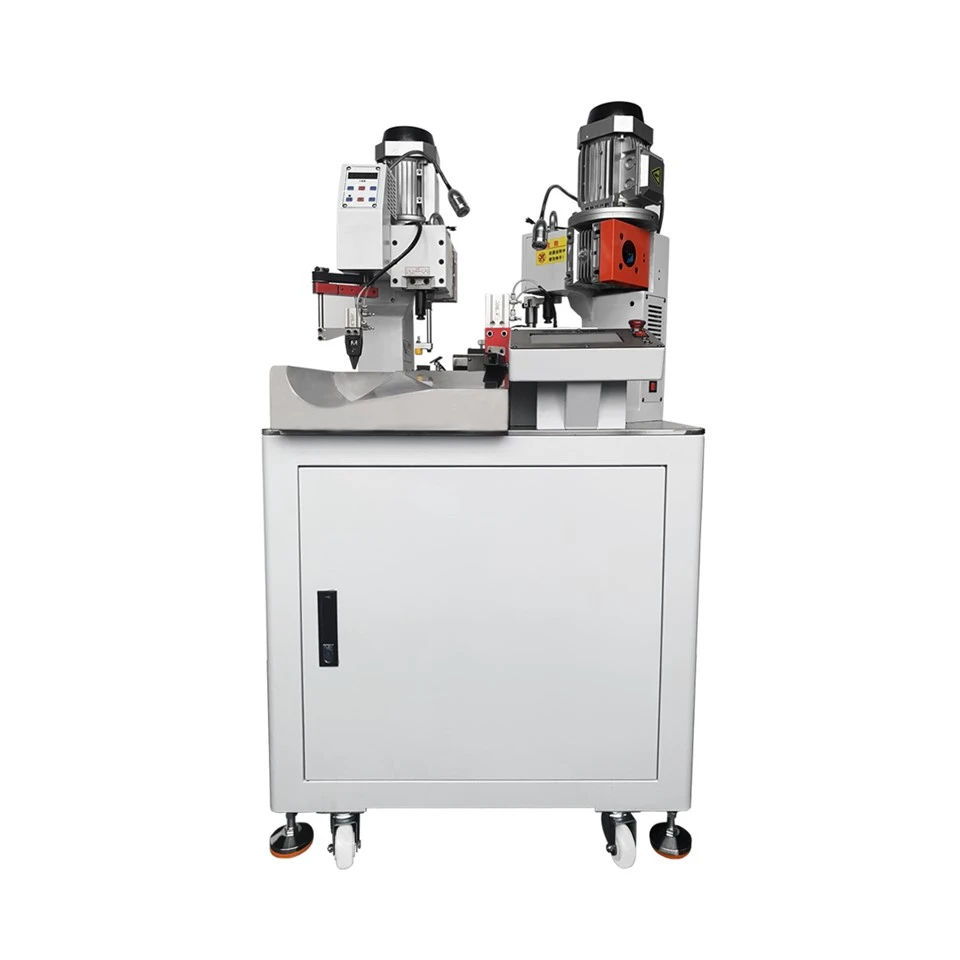 Dobbelt-hoved terminal crimping maskine
